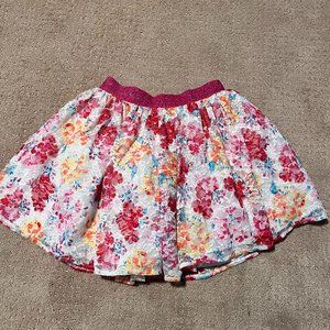Multicolored floral skirt kids 10-12